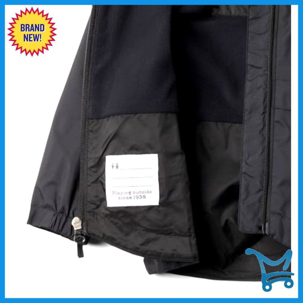 Girls Waterproof Fleece-Lined Rain Jacket with Adjustable Hood - Picture 6 of 6